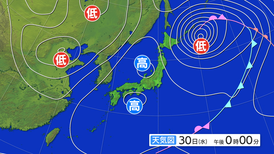 天気図（実況／予想）